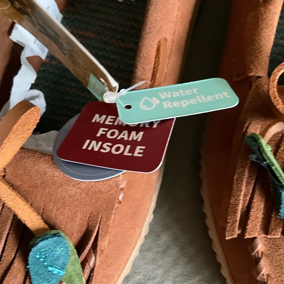 🥾 NWT MUK LUKS Cognac Soho Street Suede Moccasin Size 9 - Picture 6 of 11